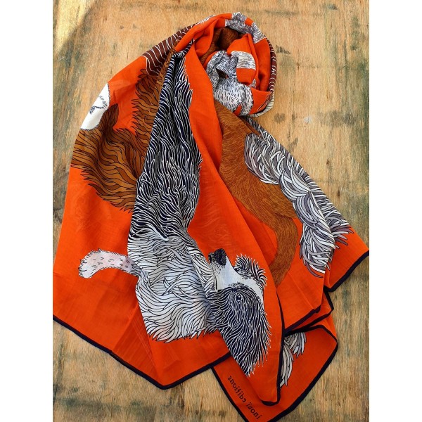 Inoui Editions medvilnės skara TOUTOU ORANGE